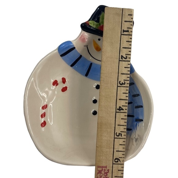 SNOWMAN Serving Bowl Dish Set, Large & Small, With Matching Snowman Spreader - Picture 11 of 15